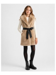αμάνικο γιλέκο γούνα για κορίτσια ido-4h832-0941-beige