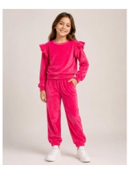 σετ φόρμα βελουτέ κορίτσι prod-6530216-fuchsia