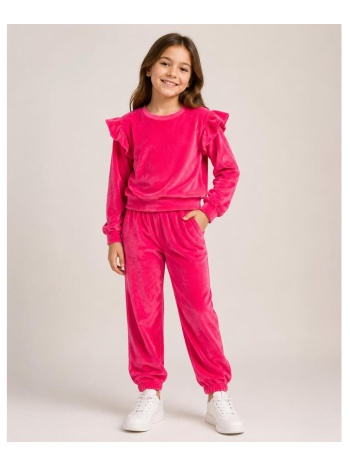 σετ φόρμα βελουτέ κορίτσι prod-6530216-fuchsia