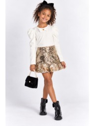 φούστα με παγιέτες για κορίτσια angel`s face-everly bow sequin skirt gold-everly g8-gold