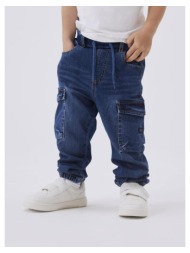 παντελόνι τζιν cargo αγόρι name it-13224943-dark blue denim