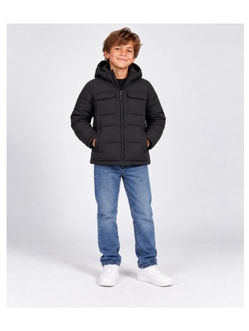 μπουφάν puffer αγόρι jack & jones-12299309-black