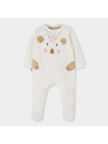 φορμάκι βελουτέ βρεφικό unisex boboli-234054-1111-ecru