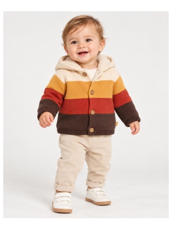 πλεκτή ζακέτα βρεφική unisex boboli-254090-7442-ecru