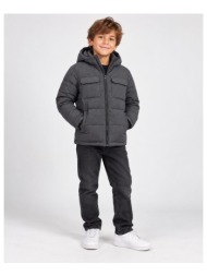 μπουφάν puffer αγόρι jack & jones-12299309-dark grey melange