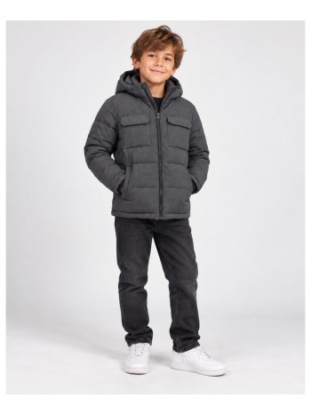 μπουφάν puffer αγόρι jack & jones-12299309-dark grey melange