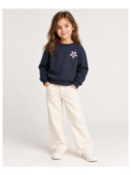 μπλούζα φούτερ για κορίτσι name it-13260582-navy blazer white flower