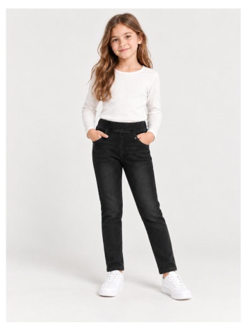 φούτερ denim παντελόνι για κορίτσι boboli-490766-black