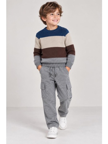 παντελόνι πλεκτό cargo για αγόρι boboli-814058-8125-grey