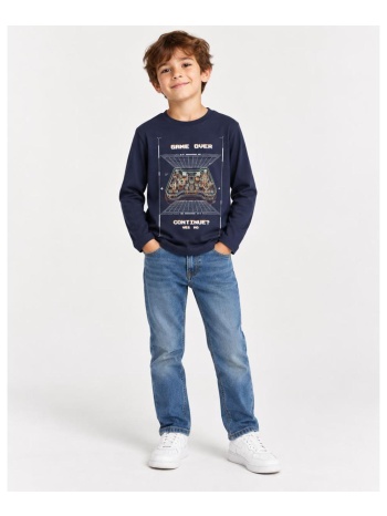 μπλούζα μακό για αγόρι name it-13259688-navy blazer continue
