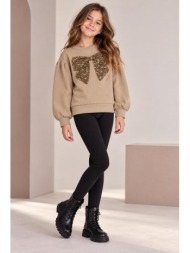 μπλούζα φούτερ για κορίτσι nath-21118390-beige
