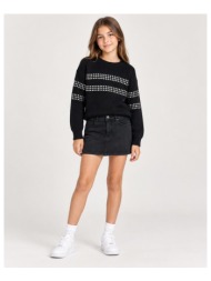 τζιν φούστα για junior κορίτσι boboli-434102-black