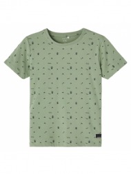 μπλούζα μακό αγόρι name it-13201107-hedge green-organic cotton