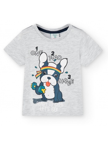 μπλούζα μακό αγόρι boboli-336136-8095-grey σε προσφορά