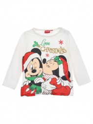 μπλούζα κορίτσι christmas minnie mouse-hu0036-owhite