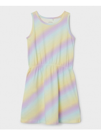 φόρεμα μακό κορίτσι name it-13217244-white alyssum/rainbow