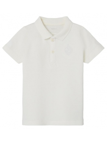 μπλούζα πόλο αγόρι name it-13215682-white alyssum σε προσφορά