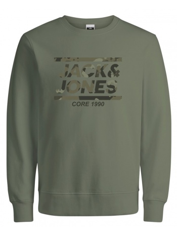 μπλούζα φούτερ αγόρι jack & jones-12198677-oil green σε προσφορά