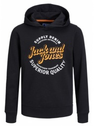 μπλούζα φούτερ αγόρι jack & jones-12237112-black
