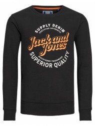 μπλούζα φούτερ αγόρι jack & jones-12237110-black
