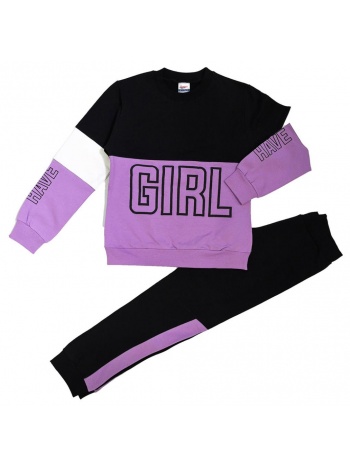 σετ φόρμα φούτερ κορίτσι spark-9450-purple σε προσφορά