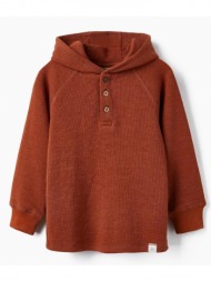 μπλούζα φούτερ αγόρι zippy-31055688012-orange