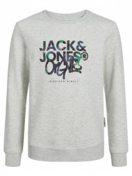 μπλούζα φούτερ αγόρι jack & jones-12243097-white melange