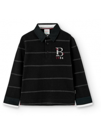 μπλούζα πόλο αγόρι boboli-737265-9179-black σε προσφορά