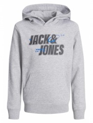 μπλούζα φούτερ αγόρι jack & jones-12247700-light grey melange