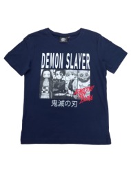 μπλούζα μακό αγόρι anime demon slayer-ex1127-navy