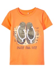 μπλούζα μακό αγόρι name it-13189485-melon organic cotton