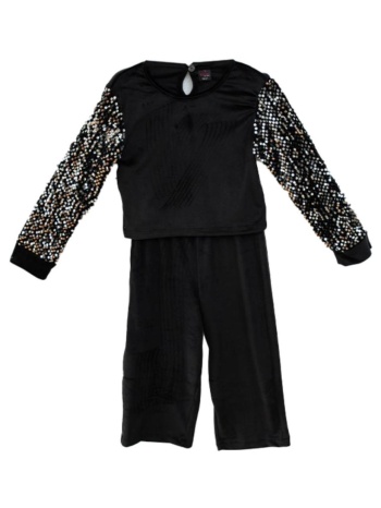 σετ φόρμα φούτερ κορίτσι action-24/9525-black σε προσφορά