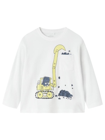μπλούζα μακό αγόρι name it-13238183-bright white σε προσφορά