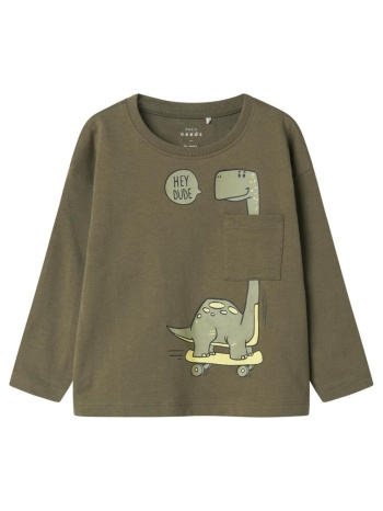 μπλούζα μακό αγόρι name it-13238183-dusty olive σε προσφορά