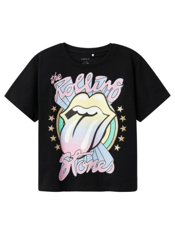 μπλούζα μακό κορίτσι rolling stones name it-13238556-black σε προσφορά