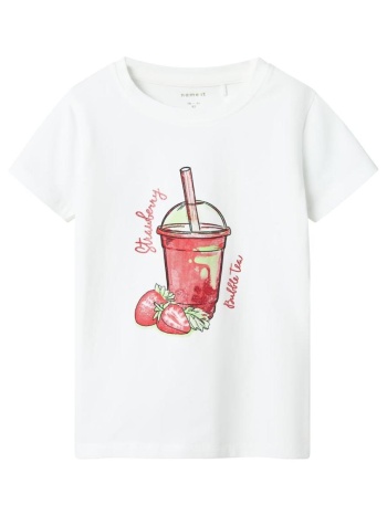 μπλούζα μακό κορίτσι name it-13241048-bright white-organic σε προσφορά