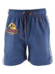 βερμούδα φούτερ αγόρι jurassic world-ev1233-blue-organic cotton
