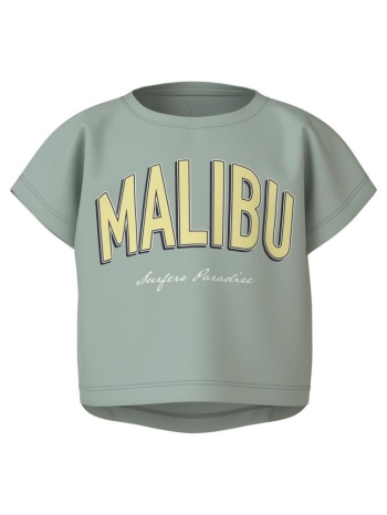 μπλούζα μακό crop κορίτσι name it-13215793-aqua gray σε προσφορά