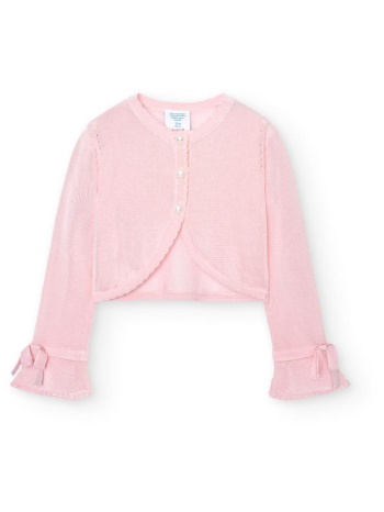 ζακέτα-μπολερό πλεκτή κορίτσι boboli-708005-3850-pink σε προσφορά