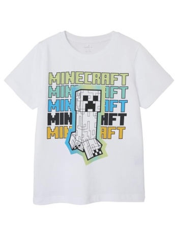 μπλούζα μακό αγόρι minecraft name it-13232367-bright white σε προσφορά
