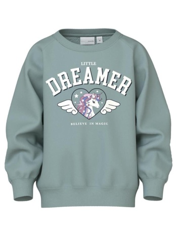 μπλούζα φούτερ κορίτσι name it-13234422-gray mist σε προσφορά