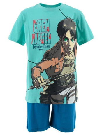 πιτζάμα μακό αγόρι anime attack on titan-ex2059-blue σε προσφορά