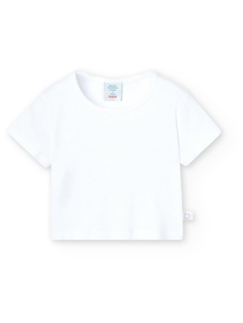 μπλούζα μακό κορίτσι boboli-498034-1100-white σε προσφορά