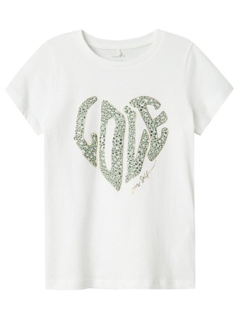 μπλούζα μακό κορίτσι name it-13244100-bright white-organic σε προσφορά