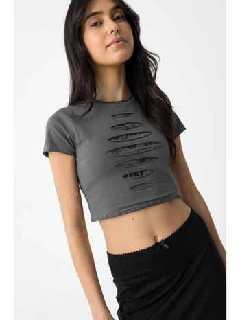 μπλούζα μακό crop κορίτσι tiffosi-10054175-080-grey σε προσφορά