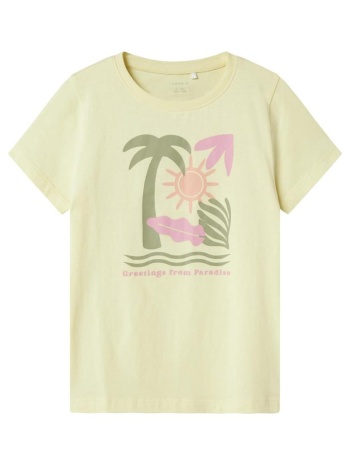 μπλούζα μακό κορίτσι name it-13242182-pastel yellow-organic σε προσφορά