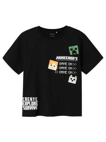 μπλούζα μακό αγόρι minecraft name it-13238538-black σε προσφορά