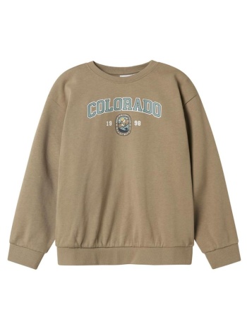 μπλούζα φούτερ αγόρι name it-13235183-weathered teak σε προσφορά