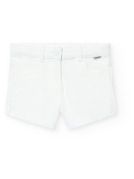 σορτς υφασμάτινο κορίτσι boboli-491004-1100-white
