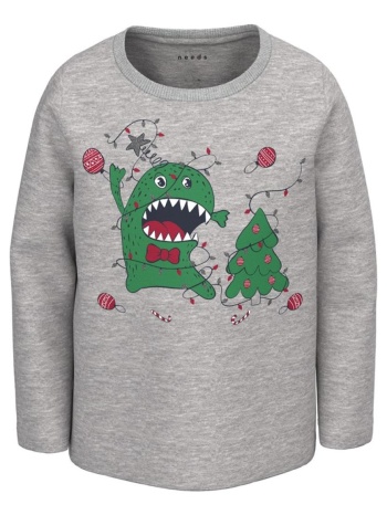 μπλούζα μακό αγόρι christmas name it-13209482- grey melange σε προσφορά